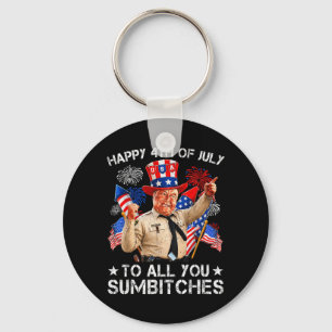 Happy 4th Of July To Crazy Friends Patriotic Women Key Ring
