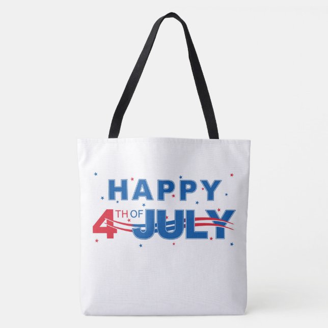 Happy 4th of July Tote Bag (Front)