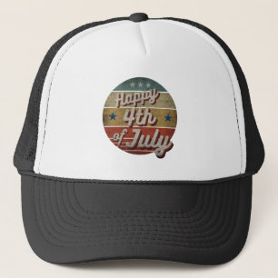 HAPPY 4TH OF JULY TRUCKER HAT