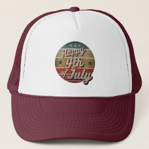 HAPPY 4TH OF JULY  TRUCKER HAT