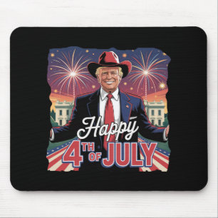 Happy 4th Of July Trump Independence Day Mouse Pad