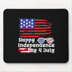 Happy 4th Of July United States Flag Happy Indepen Mouse Pad