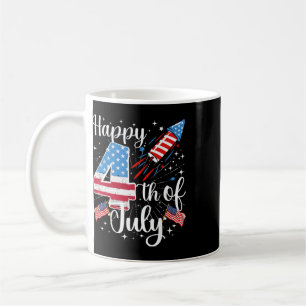 Happy 4th Of July Us Flag 4th Of July Fireworks Wo Coffee Mug