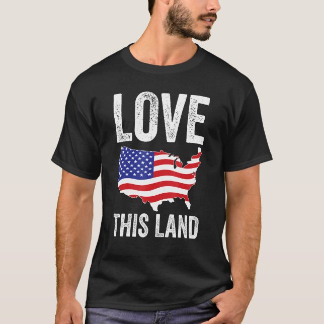 Happy 4th Of July US Flag Patriotic American 1 T-Shirt (Front)