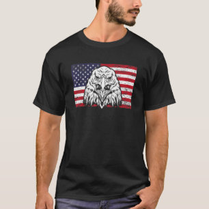 Happy 4th Of July Usa Flag Bald Eagle Patriotic Ea T-Shirt