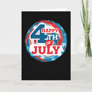 Happy 4th of July - USA flag Colour Card