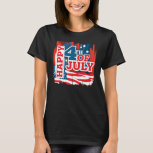 Happy 4th of July - USA flag T-Shirt