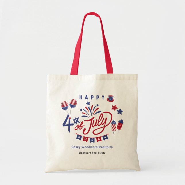 Happy 4th of July USA | Real Estate Promotional  Tote Bag (Front)