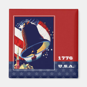 Happy 4th of July. Vintage Liberty Bell Magnet