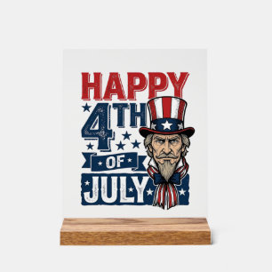 Happy 4th Of July Vintage Patriotic Uncle Shirt_1 Acrylic Sign
