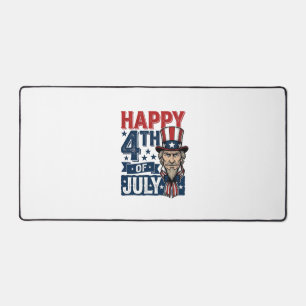 Happy 4th Of July Vintage Patriotic Uncle Shirt_1 Desk Mat