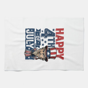 Happy 4th Of July Vintage Patriotic Uncle Shirt_1 Tea Towel