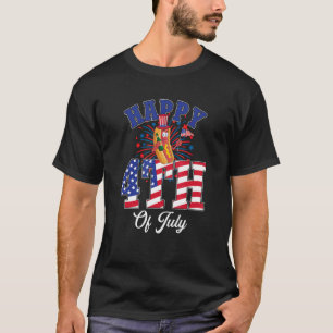 Happy 4th Of July Wiener Beer Fireworks Independen T-Shirt