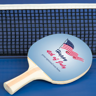 Happy 4th of July with American flag Ping Pong Paddle