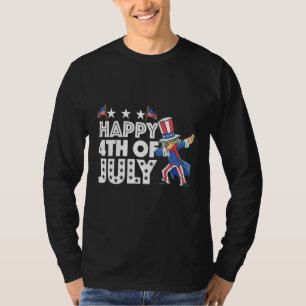 Happy 4th of July with Dabbing Uncle Sam America P T-Shirt