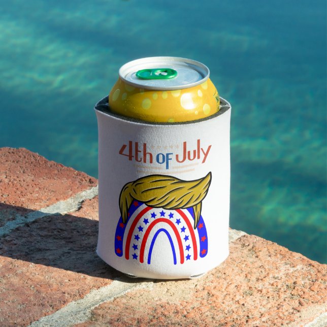 happy 4th patriotic design  square shortbread cook can cooler (In Situ Pool)