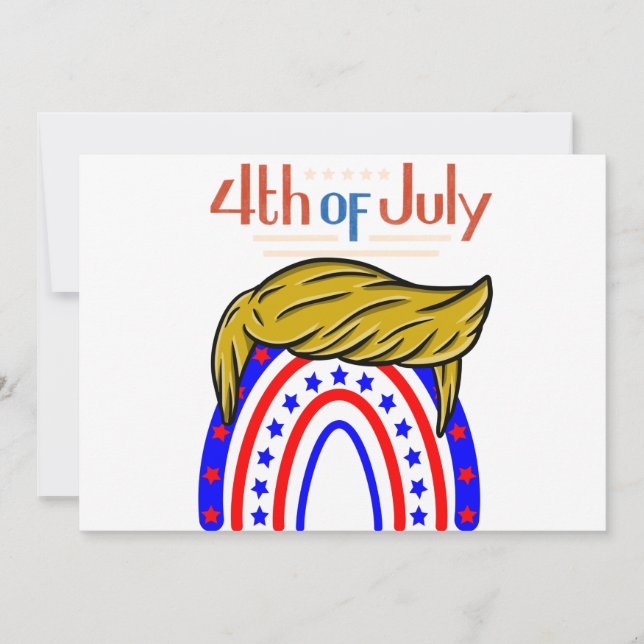 happy 4th patriotic design  square shortbread cook invitation (Front)