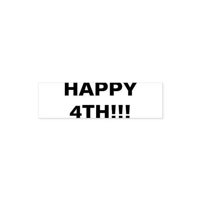 Happy 4th self-inking stamp (Design)