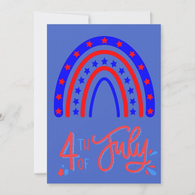 HAPPY 4TH T-Shirt Invitation (Front)
