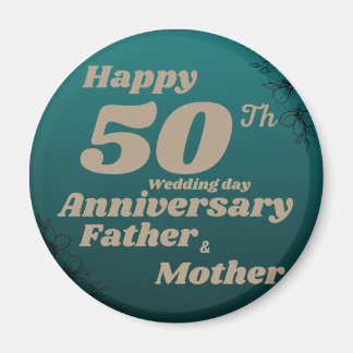 happy 50 th wedding day anniversary  magnet
