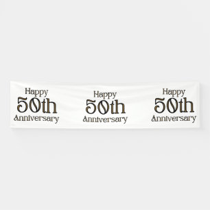 Happy 50th Anniversary 2.5x10 Vinyl Banner