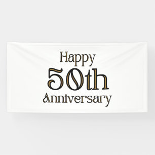 Happy 50th Anniversary 4x8 Vinyl Banner