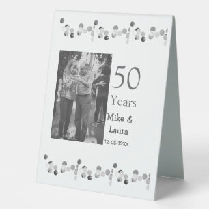 Happy 50th anniversary add couple name date weddin