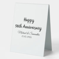 Happy 50th anniversary add couple name date weddin
