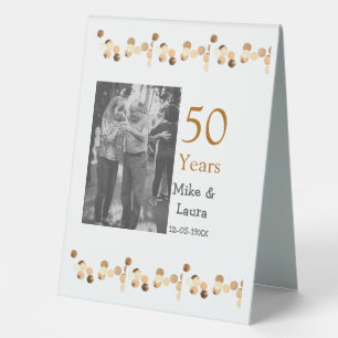 Happy 50th anniversary add couple name date weddin