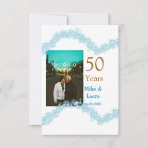 Happy 50th anniversary add couple name date weddin