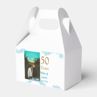 Happy 50th anniversary add couple name date weddin favour box