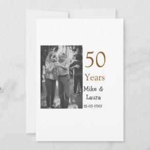 Happy 50th anniversary add couple name date weddin holiday card