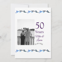 Happy 50th anniversary add couple name date weddin