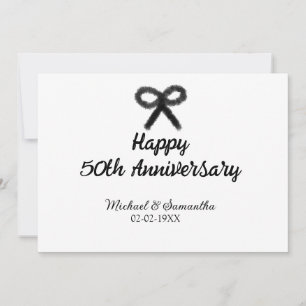 Happy 50th anniversary add couple name date weddin invitation
