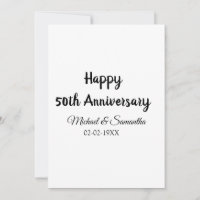 Happy 50th anniversary add couple name date weddin