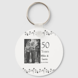 Happy 50th anniversary add couple name date weddin key ring