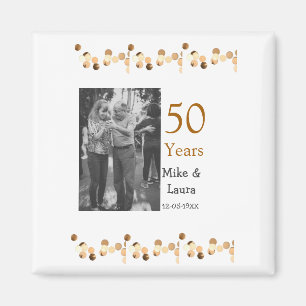 Happy 50th anniversary add couple name date weddin magnet