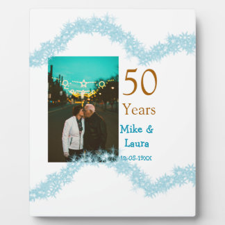 Happy 50th anniversary add couple name date weddin plaque