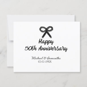 Happy 50th anniversary add couple name date weddin postcard