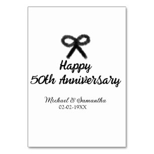 Happy 50th anniversary add couple name date weddin table number