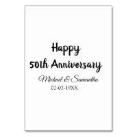Happy 50th anniversary add couple name date weddin