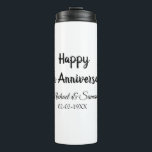 Happy 50th anniversary add couple name date weddin thermal tumbler<br><div class="desc">design</div>