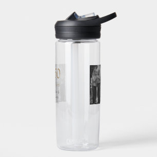 Happy 50th anniversary add couple name date weddin water bottle