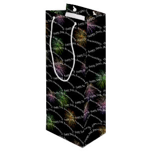 Happy 50th Anniversary Fireworks Wine Gift Bag