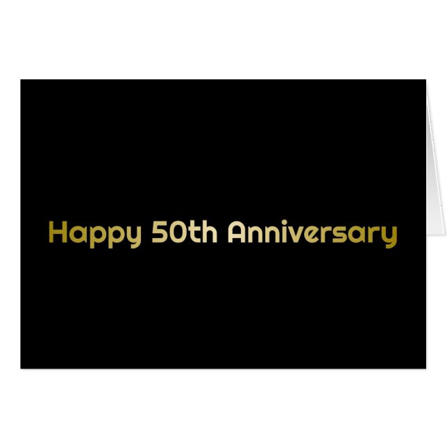 Happy 50th Anniversary greeting card  (Front Horizontal)