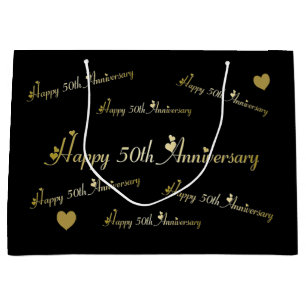 Happy 50th Anniversary Large Gift Bag