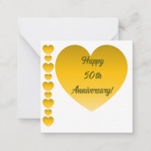 Happy 50th Anniversary Note Card