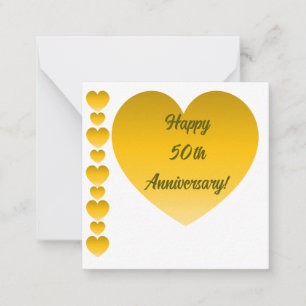Happy 50th Anniversary Note Card