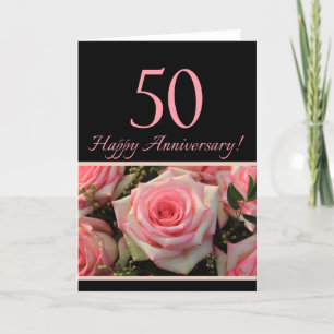 Happy 50th Anniversary roses Card