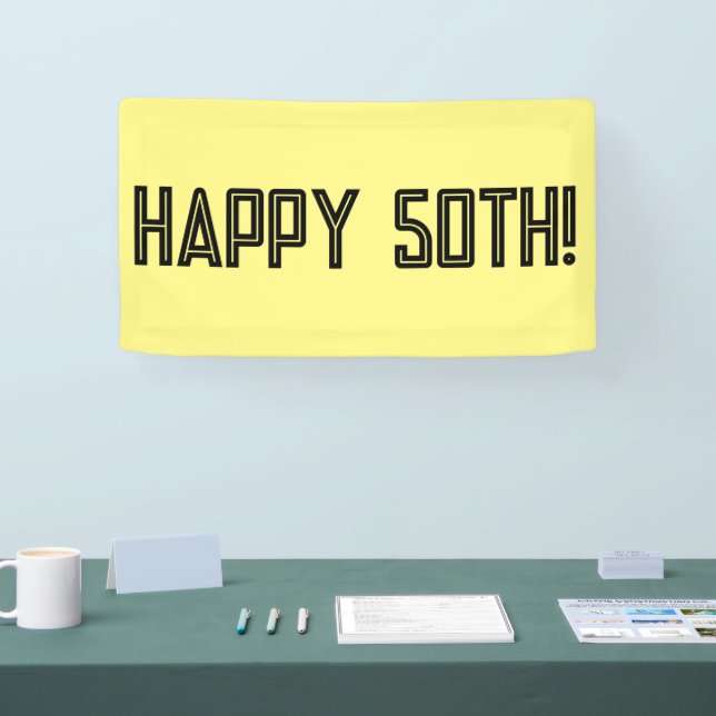 HAPPY 50TH BIRTHDAY BANNER (Tradeshow)